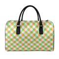Irish Plaid Saint Patrick's Day Print Leather Duffel Bag