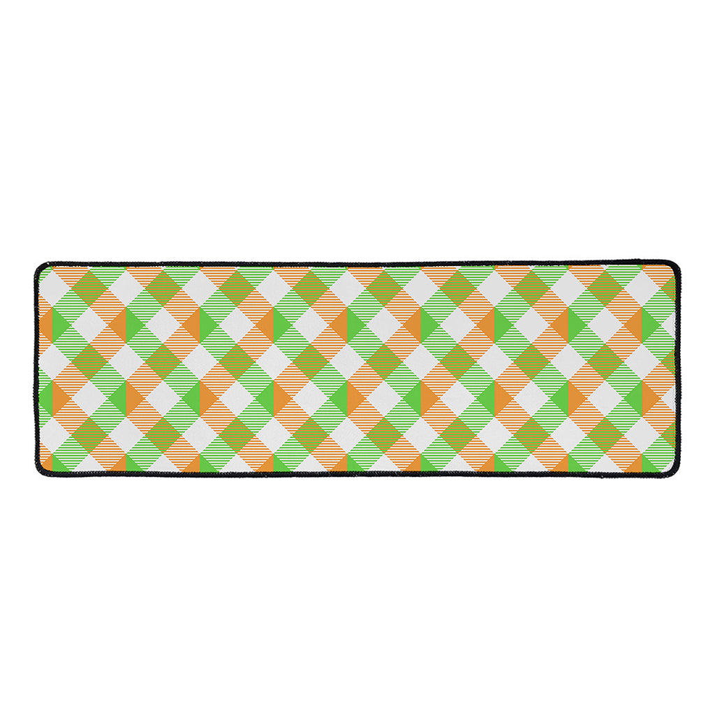 Irish Plaid Saint Patrick's Day Print Long Kitchen Mat
