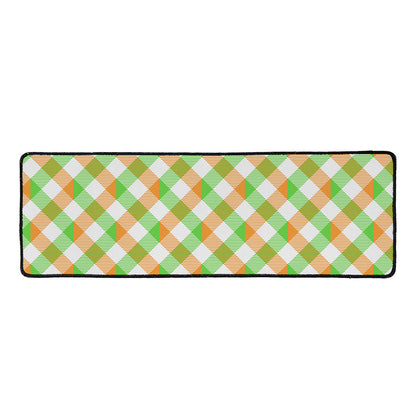 Irish Plaid Saint Patrick's Day Print Long Kitchen Mat