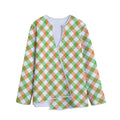 Irish Plaid Saint Patrick's Day Print Long Sleeve Short Coat
