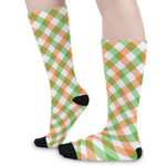 Irish Plaid Saint Patrick's Day Print Long Socks