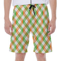 Irish Plaid Saint Patrick's Day Print Men's Beach Shorts