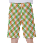 Irish Plaid Saint Patrick's Day Print Men's Beach Shorts