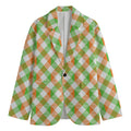 Irish Plaid Saint Patrick's Day Print Men's Blazer