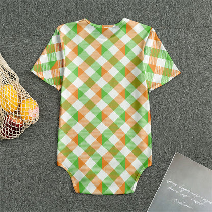 Irish Plaid Saint Patrick's Day Print Men's Bodysuit