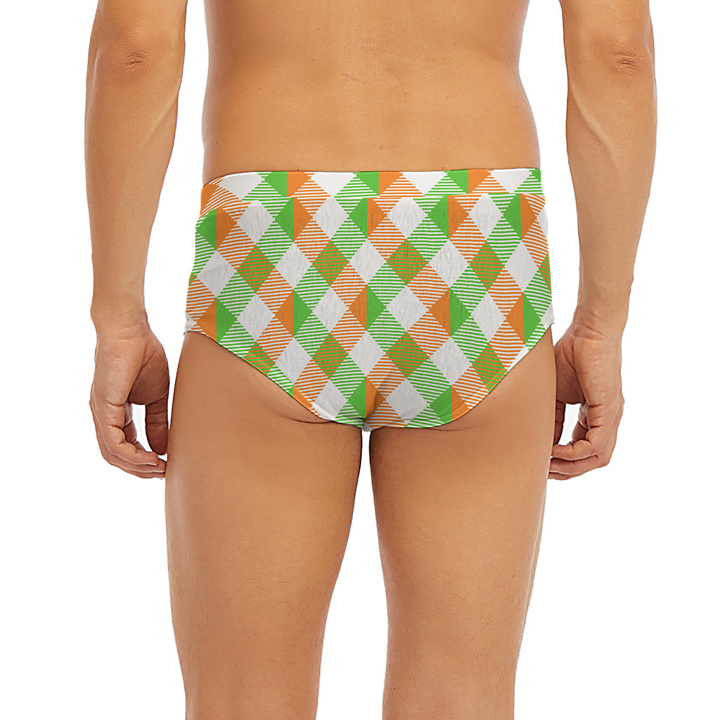 Irish Plaid Saint Patrick's Day Print Men's Briefs
