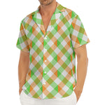 Irish Plaid Saint Patrick's Day Print Men's Deep V-Neck Shirt