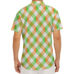 Irish Plaid Saint Patrick's Day Print Men's Deep V-Neck Shirt