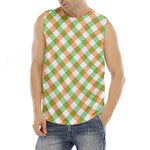 Irish Plaid Saint Patrick's Day Print Men's Fitness Tank Top