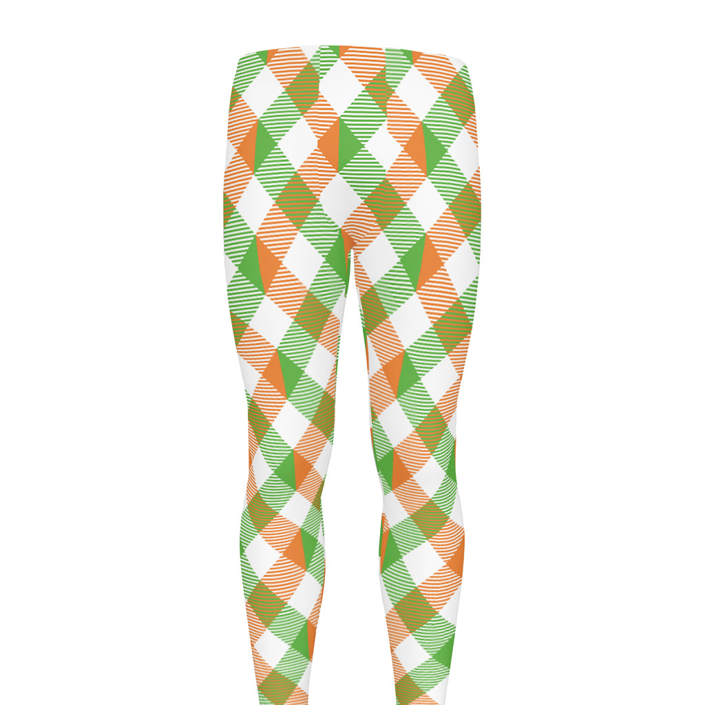 Irish Plaid Saint Patrick's Day Print Men's leggings