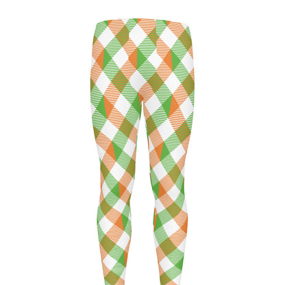 Irish Plaid Saint Patrick's Day Print Men's leggings