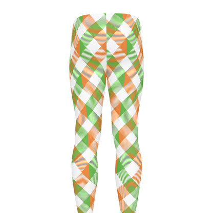 Irish Plaid Saint Patrick's Day Print Men's leggings