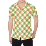 Irish Plaid Saint Patrick's Day Print Men's Shirt