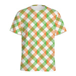Irish Plaid Saint Patrick's Day Print Men's Sports T-Shirt