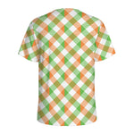 Irish Plaid Saint Patrick's Day Print Men's Sports T-Shirt