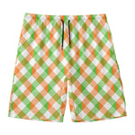 Irish Plaid Saint Patrick's Day Print Men's Swim Trunks