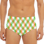 Irish Plaid Saint Patrick's Day Print Men's Triangle Swim Briefs