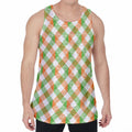 Irish Plaid Saint Patrick's Day Print Men's Velvet Tank Top