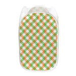 Irish Plaid Saint Patrick's Day Print Mesh Laundry Hamper