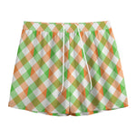 Irish Plaid Saint Patrick's Day Print Mesh Shorts