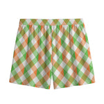 Irish Plaid Saint Patrick's Day Print Mesh Shorts