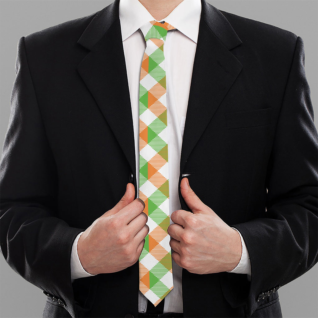 Irish Plaid Saint Patrick's Day Print Necktie