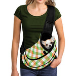 Irish Plaid Saint Patrick's Day Print Pet Sling Carrier