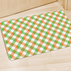 Irish Plaid Saint Patrick's Day Print Polyester Doormat