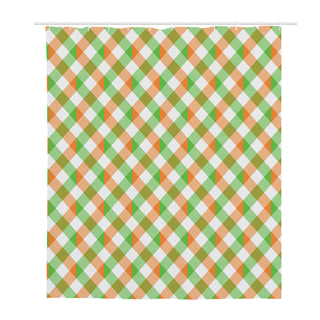 Irish Plaid Saint Patrick's Day Print Polyester Shower Curtain
