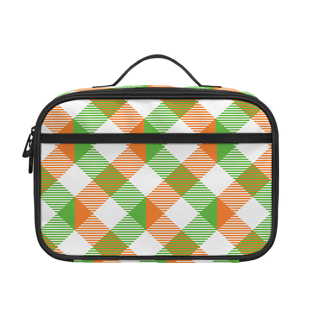 Irish Plaid Saint Patrick's Day Print Portable Lunch Bag