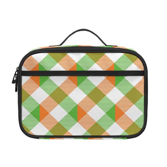 Irish Plaid Saint Patrick's Day Print Portable Lunch Bag