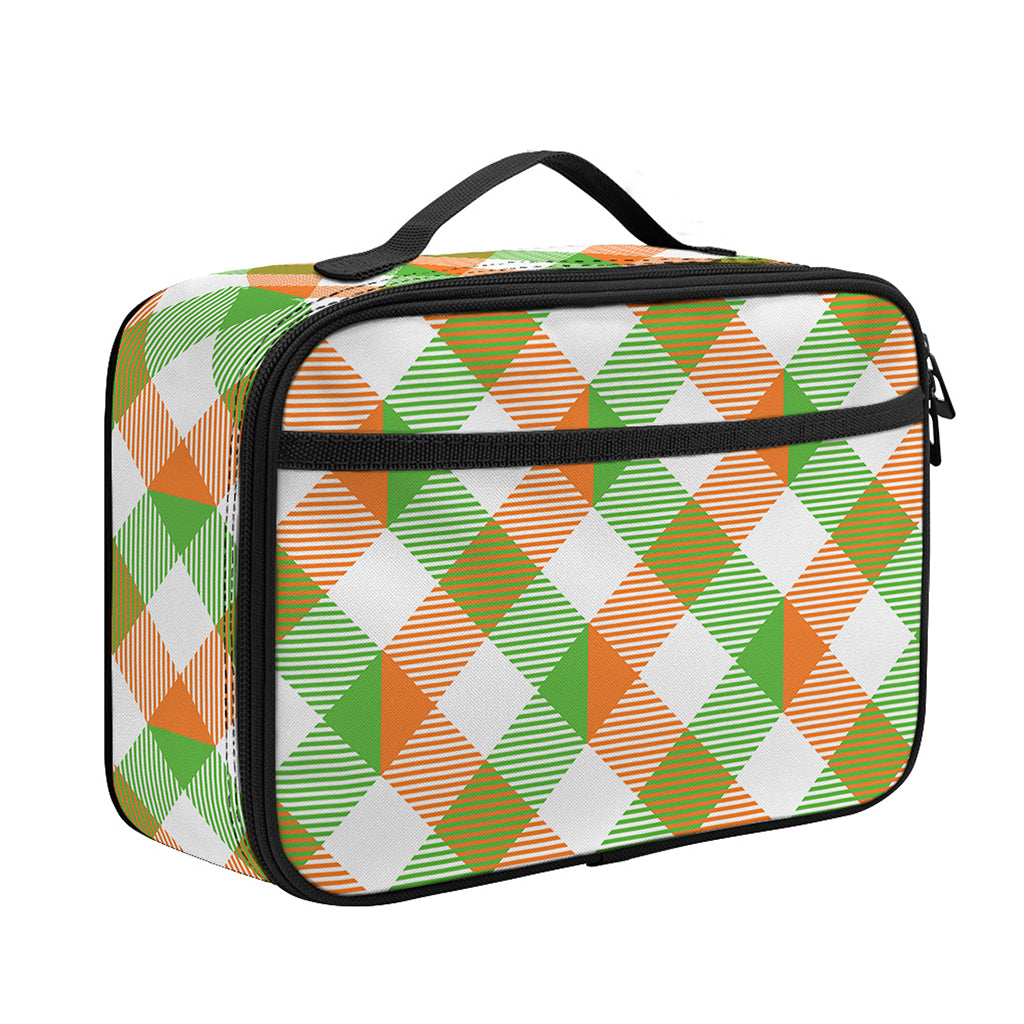Irish Plaid Saint Patrick's Day Print Portable Lunch Bag