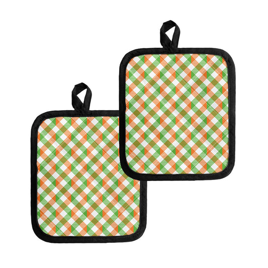 Irish Plaid Saint Patrick's Day Print Pot Holders