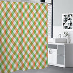 Irish Plaid Saint Patrick's Day Print Premium Shower Curtain