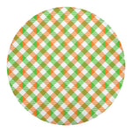 Irish Plaid Saint Patrick's Day Print Round Blanket