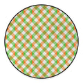 Irish Plaid Saint Patrick's Day Print Round Floor Mat