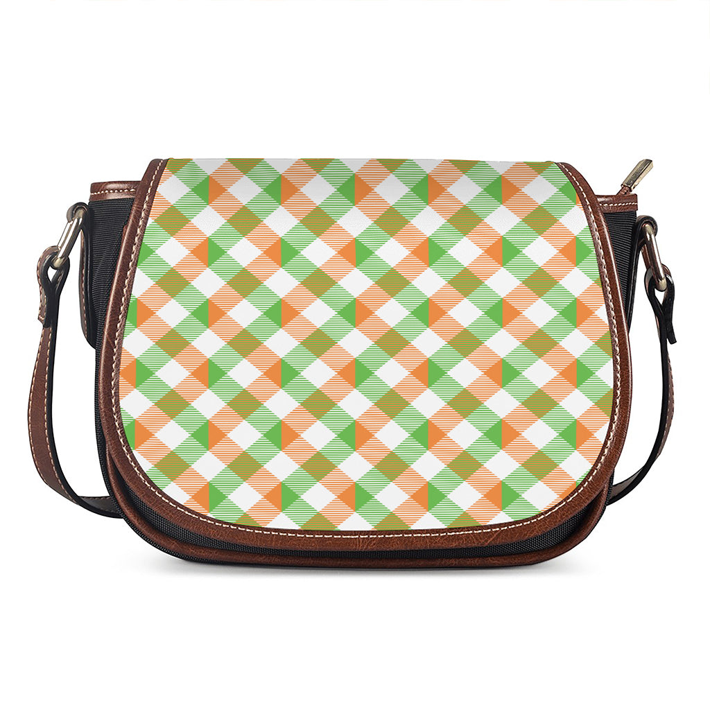 Irish Plaid Saint Patrick's Day Print Saddle Bag