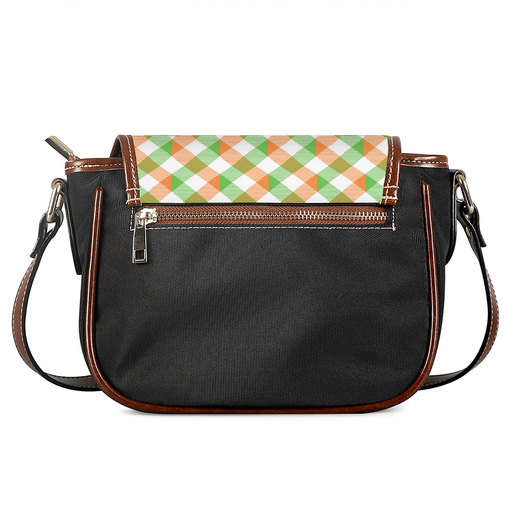 Irish Plaid Saint Patrick's Day Print Saddle Bag