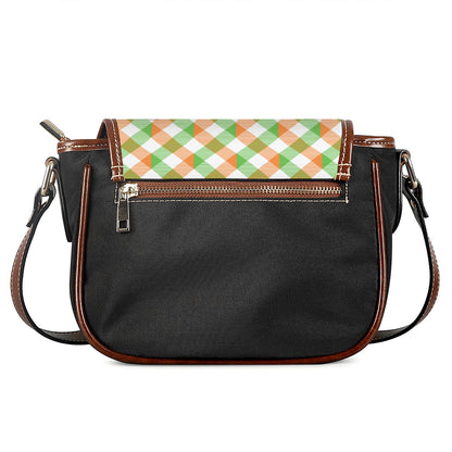 Irish Plaid Saint Patrick's Day Print Saddle Bag