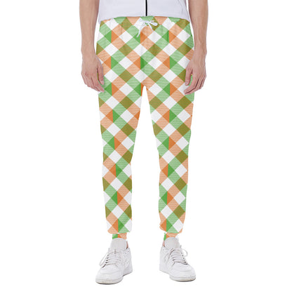 Irish Plaid Saint Patrick's Day Print Scuba Joggers
