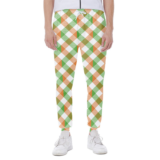 Irish Plaid Saint Patrick's Day Print Scuba Joggers
