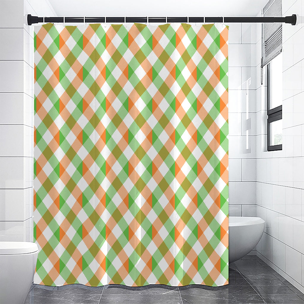 Irish Plaid Saint Patrick's Day Print Shower Curtain