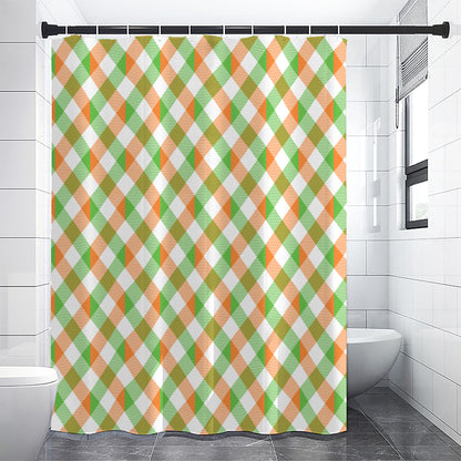 Irish Plaid Saint Patrick's Day Print Shower Curtain