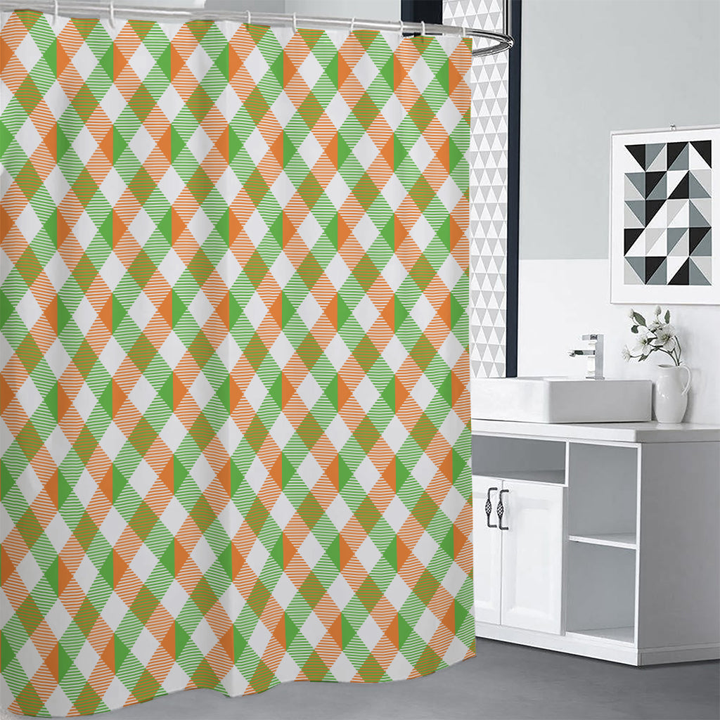 Irish Plaid Saint Patrick's Day Print Shower Curtain