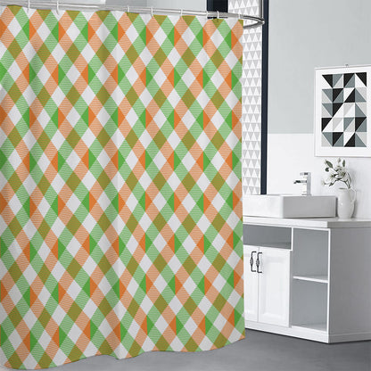Irish Plaid Saint Patrick's Day Print Shower Curtain