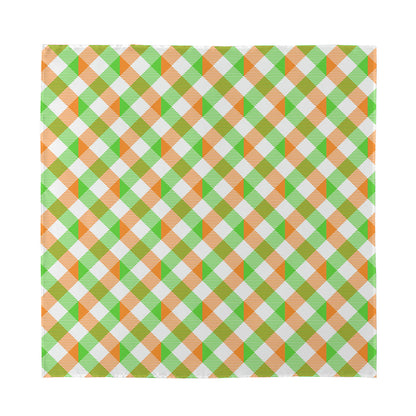 Irish Plaid Saint Patrick's Day Print Silk Bandana