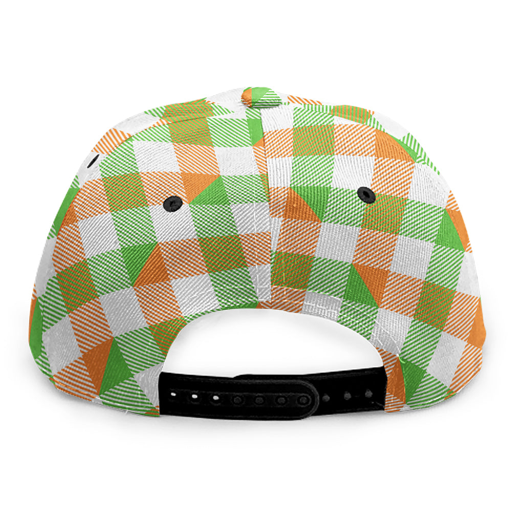 Irish Plaid Saint Patrick's Day Print Snapback Cap