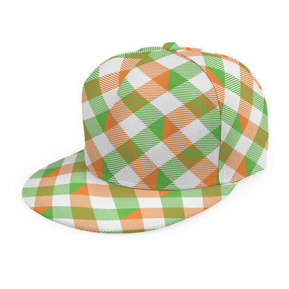 Irish Plaid Saint Patrick's Day Print Snapback Cap