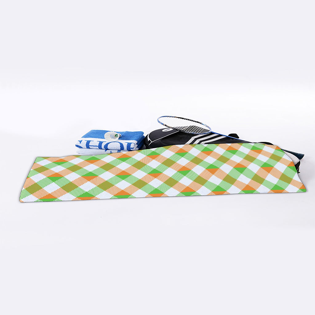 Irish Plaid Saint Patrick's Day Print Sports Towel