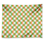 Irish Plaid Saint Patrick's Day Print Tapestry